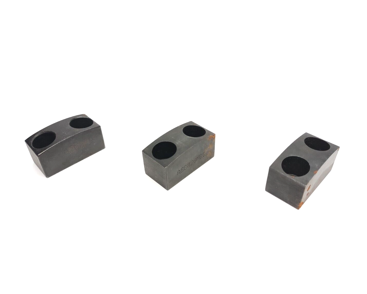 NAAMS ASC020 Crowned Stop Block 2 Hole C/Bore For M10 Socket Head Screw LOT OF 3 - Maverick Industrial Sales