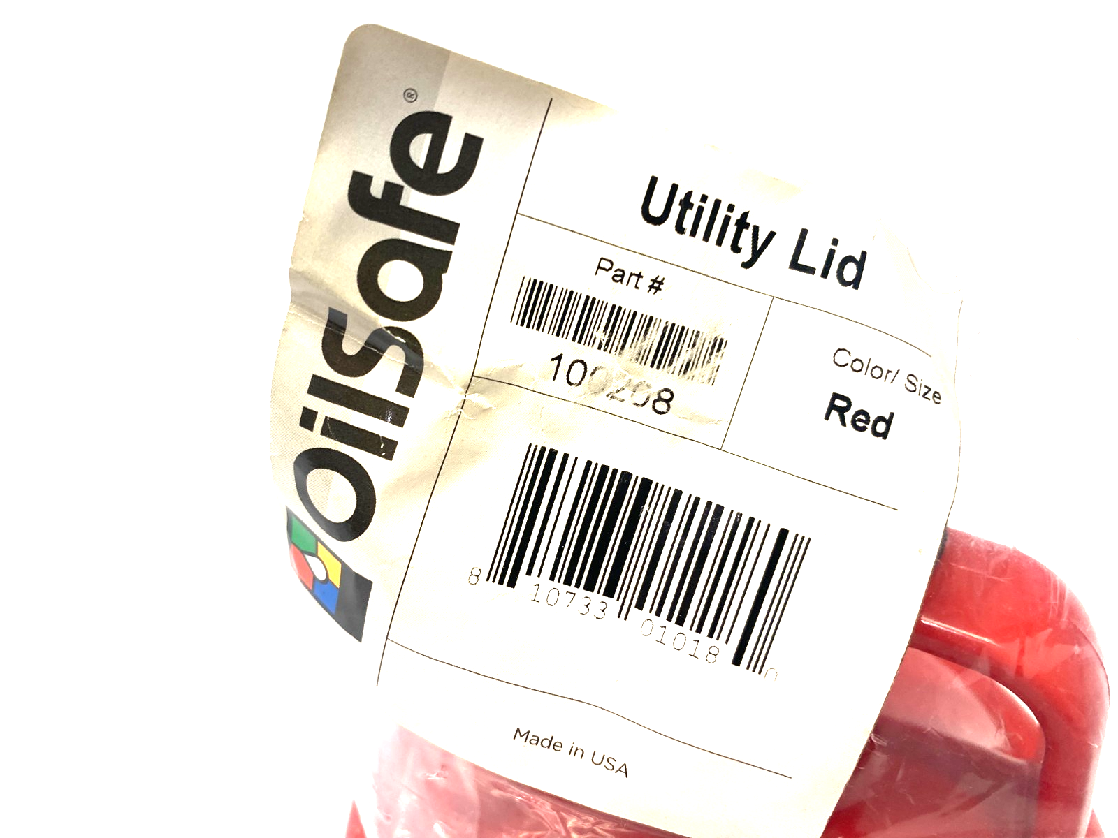 100208 | Oilsafe Multipurpose Utility Lid, 48mm Opening, Red - New - Maverick Industrial Sales