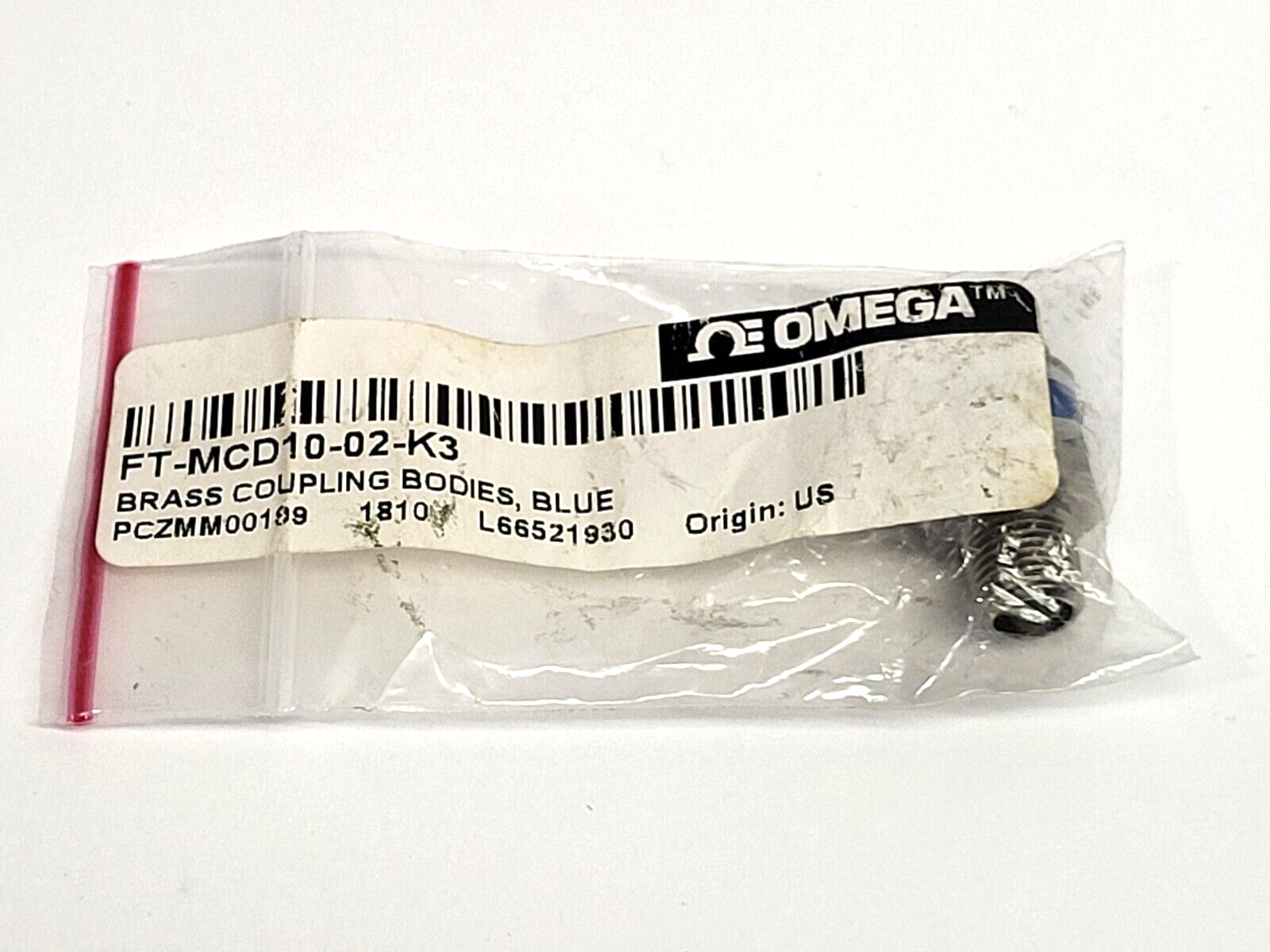 Omega FT-MCD10-02-K3 Brass Coupling Body Blue - Maverick Industrial Sales