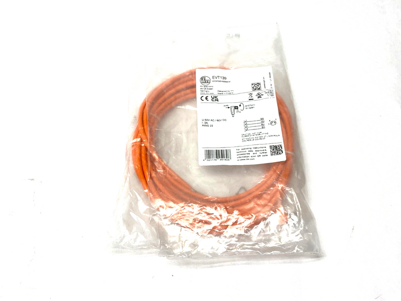 ifm EVT139 Connection Cable, Female M8 4-Pin ADOAF040VAS0005E04 - Maverick Industrial Sales