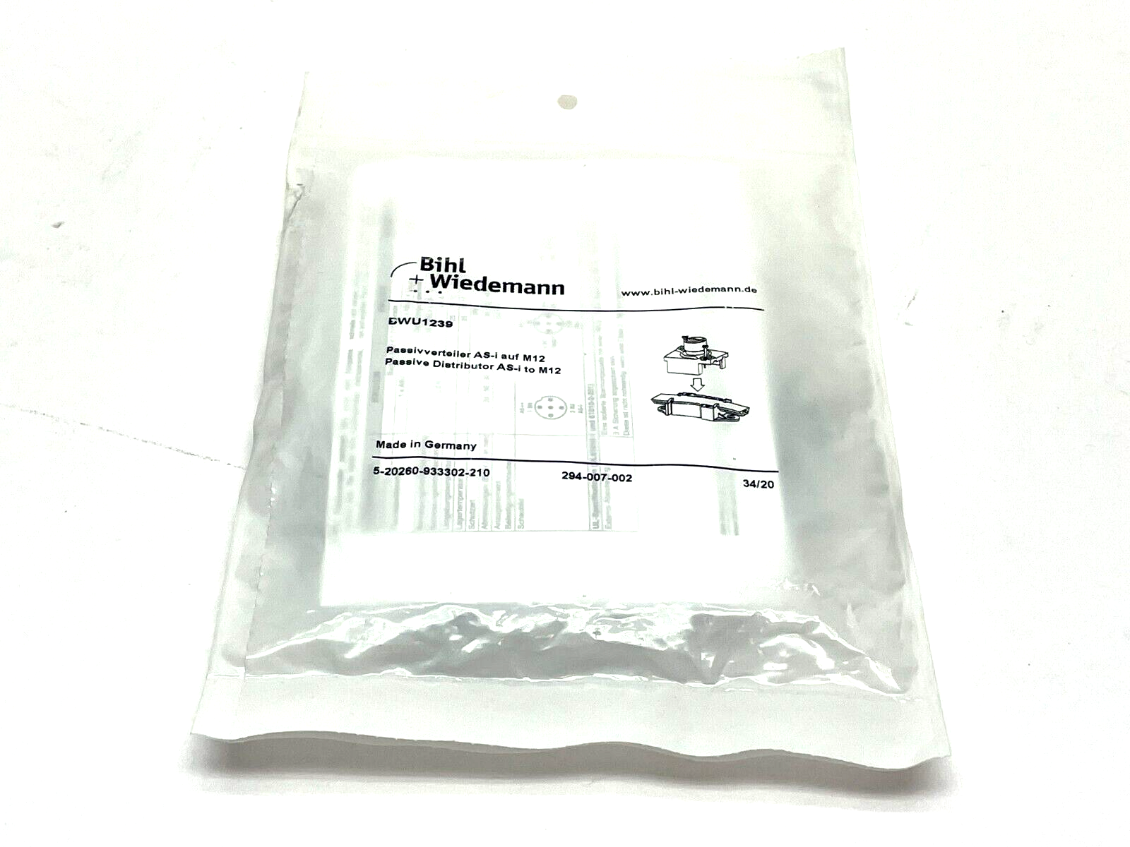 Bihl+Wiedemann BWU1239 Passive Distributor M12-ASi - Maverick Industrial Sales