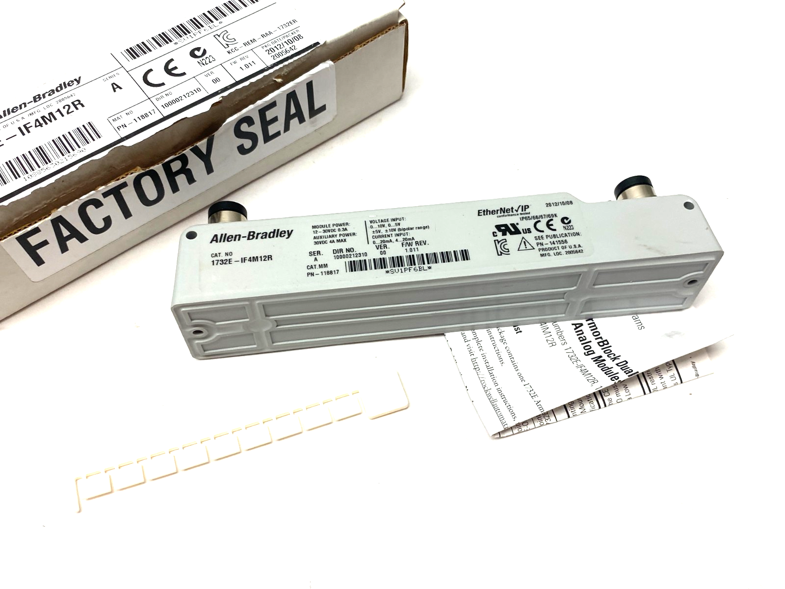 Allen Bradley 1732E-IF4M12R Ser A ArmorBlock Dual-Port EtherNet/IP Analog IO Mod - Maverick Industrial Sales