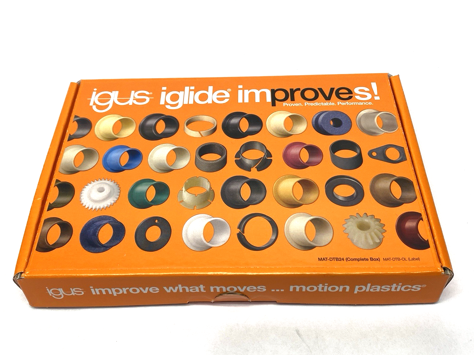 N/A | Igus Iglide Sample Box Dry-Tech Bearings - New – Open box - Maverick Industrial Sales
