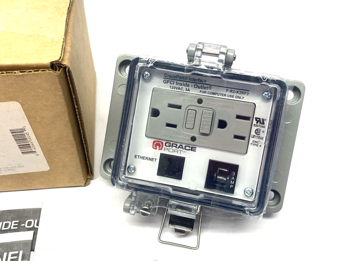 P-R2-K3RF3 | Grace Technologies GracePort Ethernet Panel Interface Connector - New – Open box - Maverick Industrial Sales