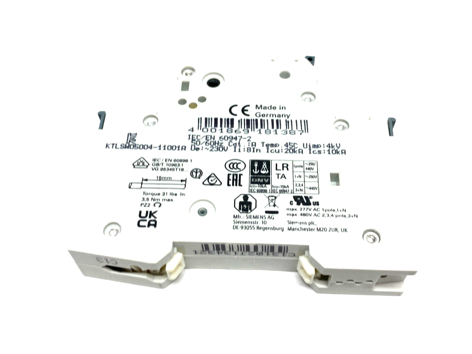 Siemens 5SY4113-7 Miniature Circuit Breaker 1-Pole MCB C13 - Maverick Industrial Sales