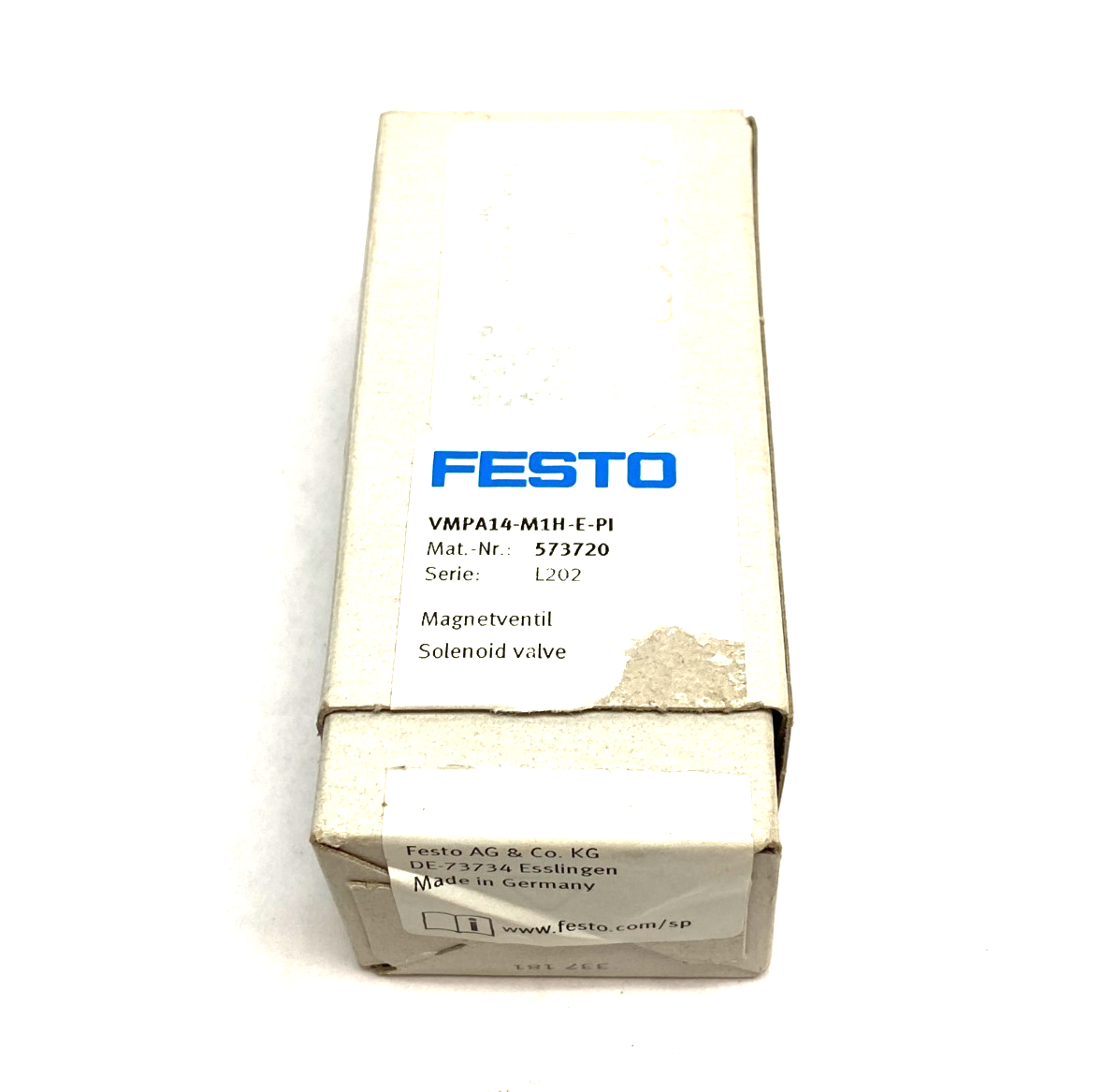 Festo VMPA14-M1H-E-PI Solenoid Valve 5/3 Exhausted 573720 - Maverick Industrial Sales