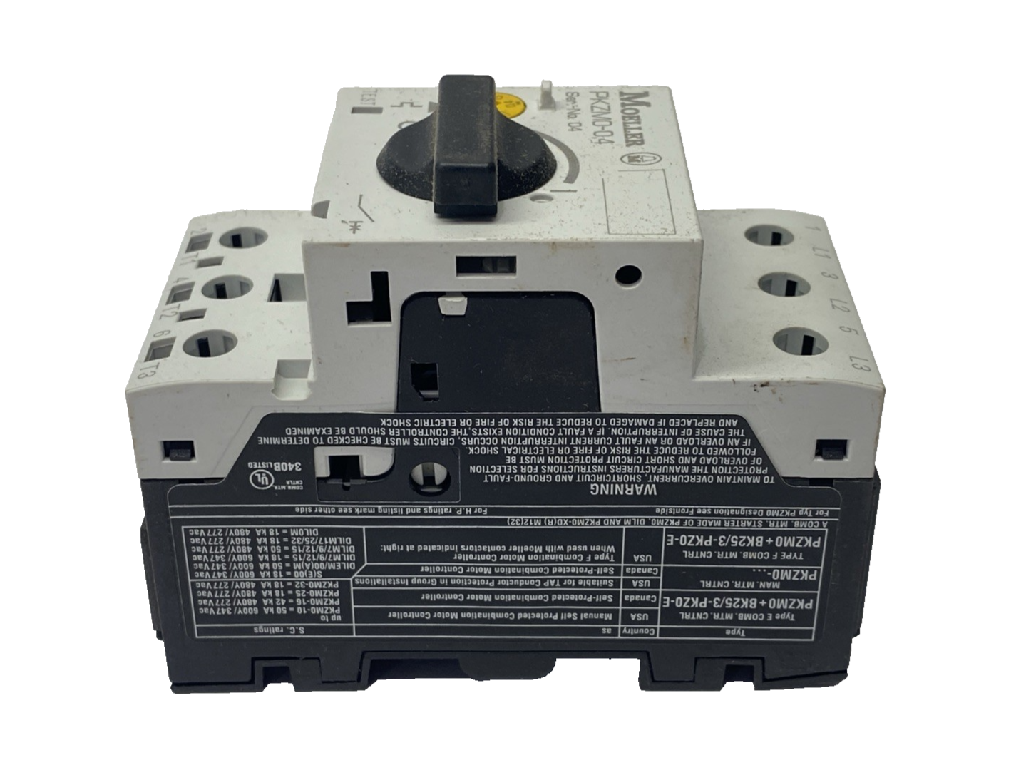 Moeller PKZM0-0,4 Motor Control Circuit Breaker 0.25-0.4A PKZM0-0.4 - Maverick Industrial Sales