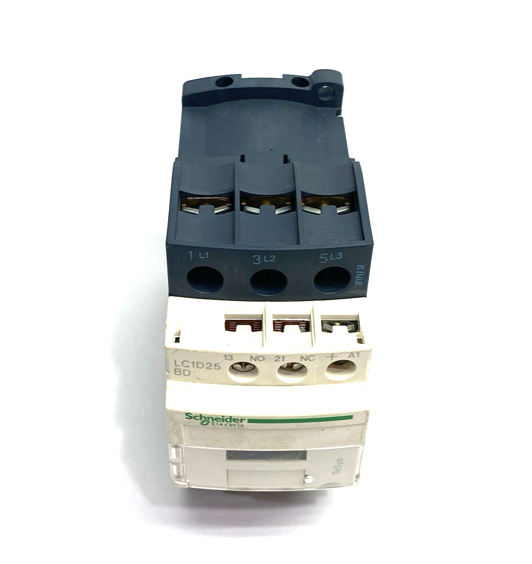 Schneider Electric LC1D25BD IEC Contactor, TeSys Deca, Nonreversing, 25A - Maverick Industrial Sales