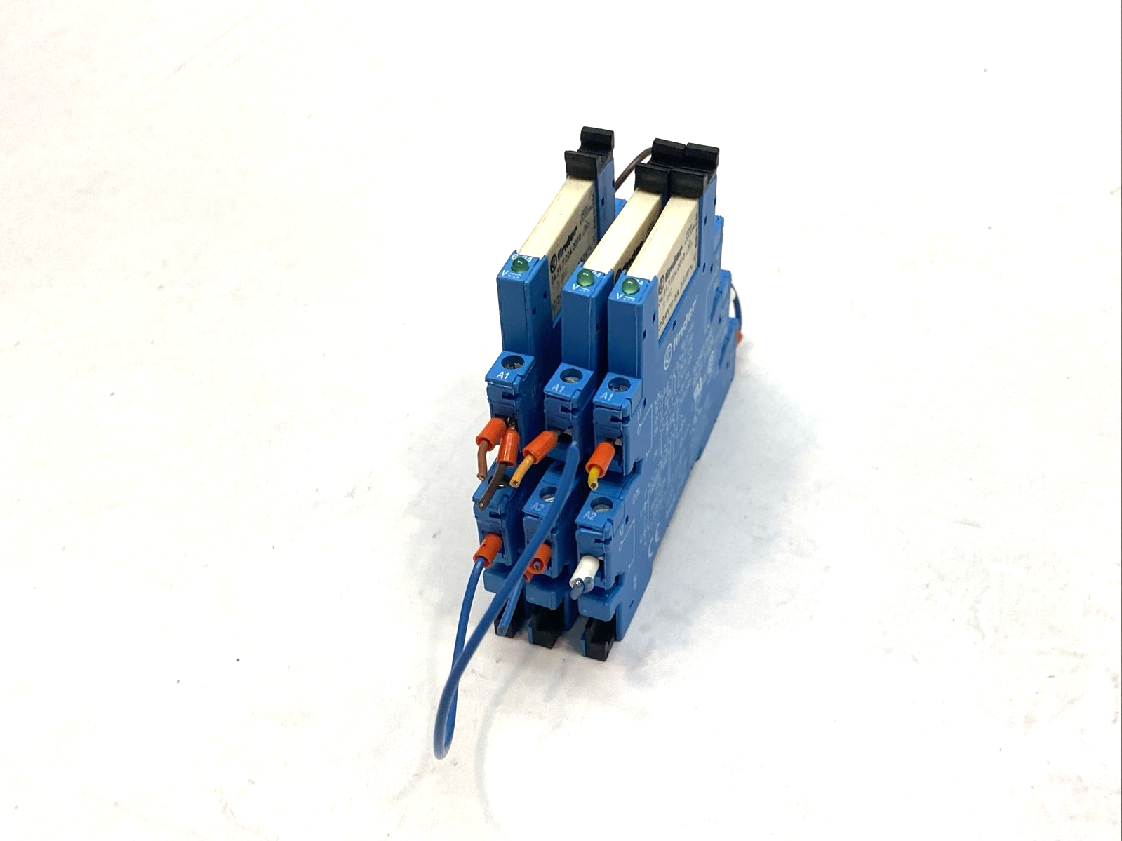 Finder 93.01.7.024 5 Pin Relay Socket w/ Power Relay 34.51.7.024.0010 LOT OF 3 - Maverick Industrial Sales