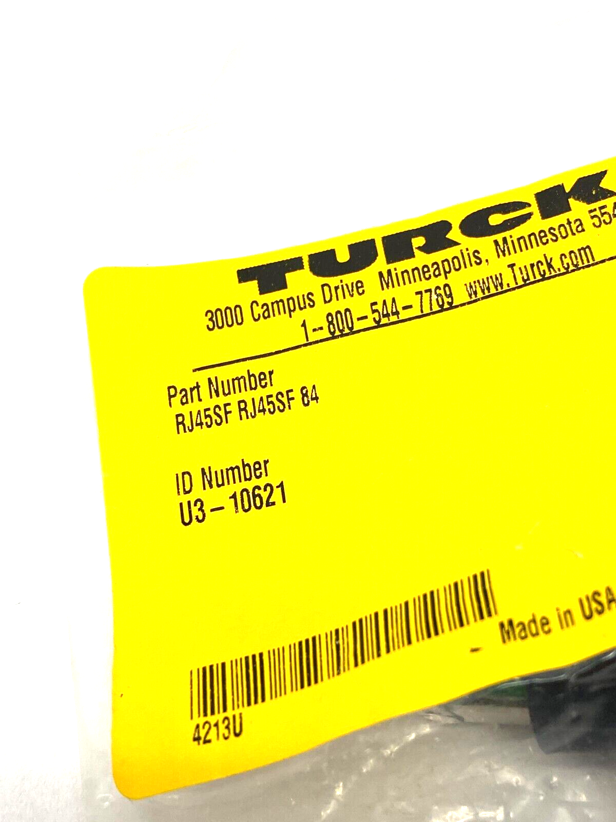Turck RJ45SF RJ45SF 84 Shielded Front Mount Ethernet Receptacle U3-10621 - Maverick Industrial Sales