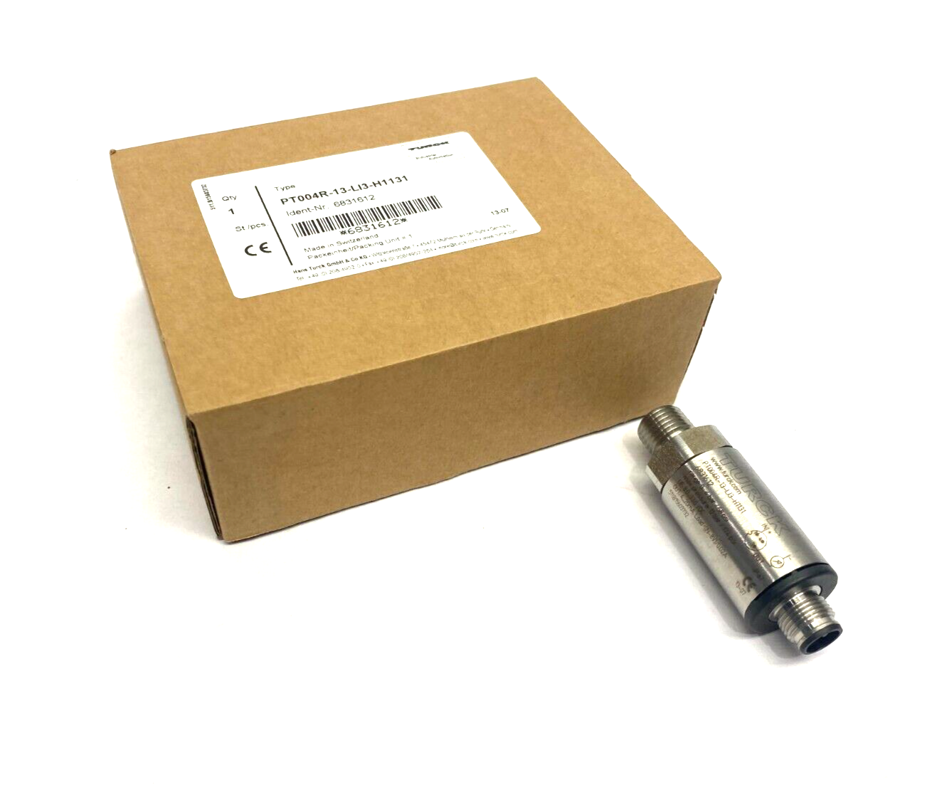 Turck PT004R-13-LI3-H1131 Pressure Transmitter M12 3-Pin Stainless Steel 6831612 - Maverick Industrial Sales