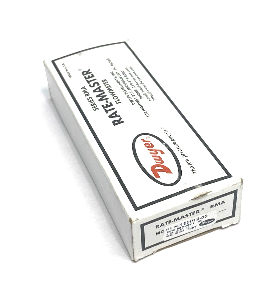 160019-00 | Dwyer Rate-Master Flowmeter RMA-SSV FLMTR 5-60 SCFH ARGON - New – Open box - Maverick Industrial Sales
