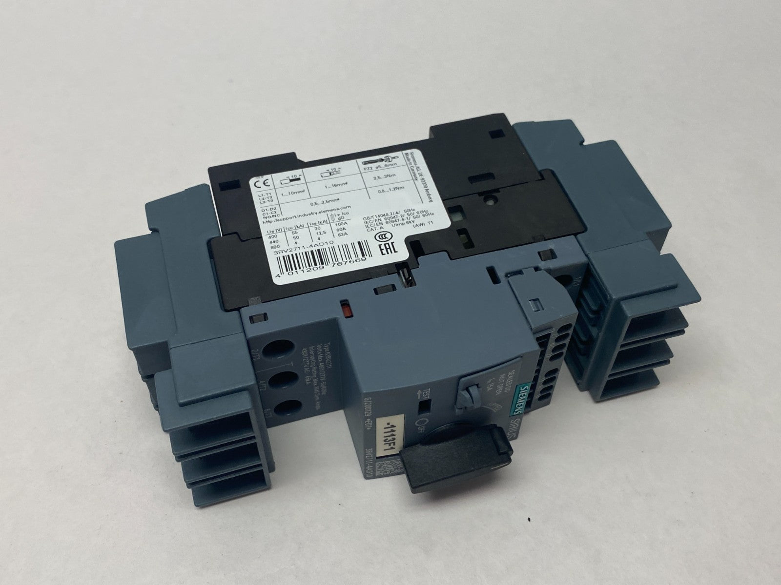 Siemens 3RV2711-4AD10 SIRIUS Motor Starter Circuit Breaker Frame Size S00 - Maverick Industrial Sales