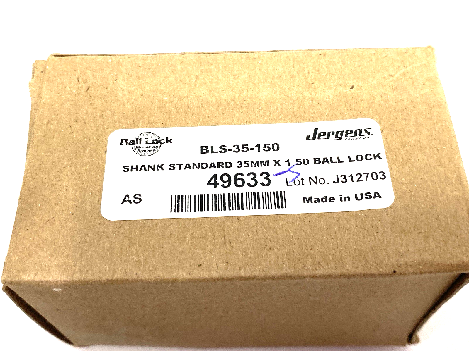 49633-S | Jergens Ball Lock® Fast Acting Shank 35mm x 1.50 Standard, BLS-35-150 - New - Maverick Industrial Sales