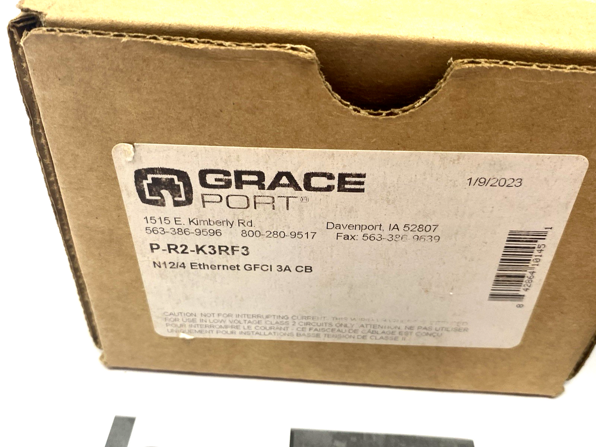 P-R2-K3RF3 | Grace Technologies GracePort Ethernet Panel Interface Connector - New – Open box - Maverick Industrial Sales