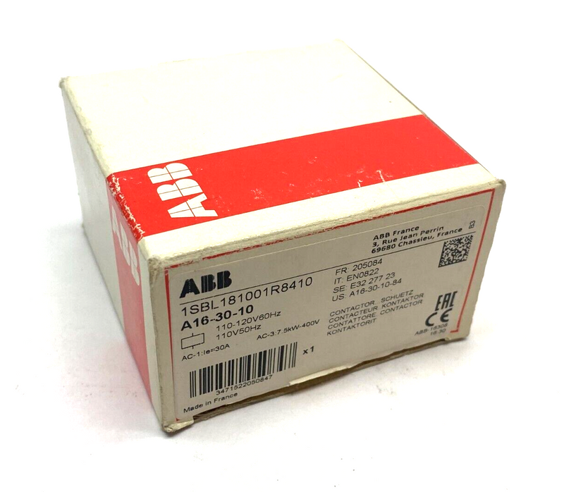 ABB 1SBL181001R8410 Contactor 110-120V 60Hz A16-30-10 - Maverick Industrial Sales