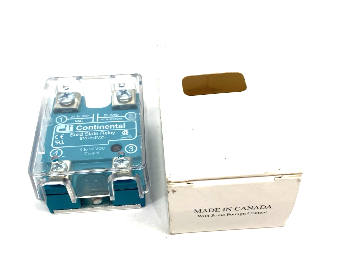 Continental SVDA/3V25 Solid State Relay 24 to 330 VAC 25Amp - Maverick Industrial Sales