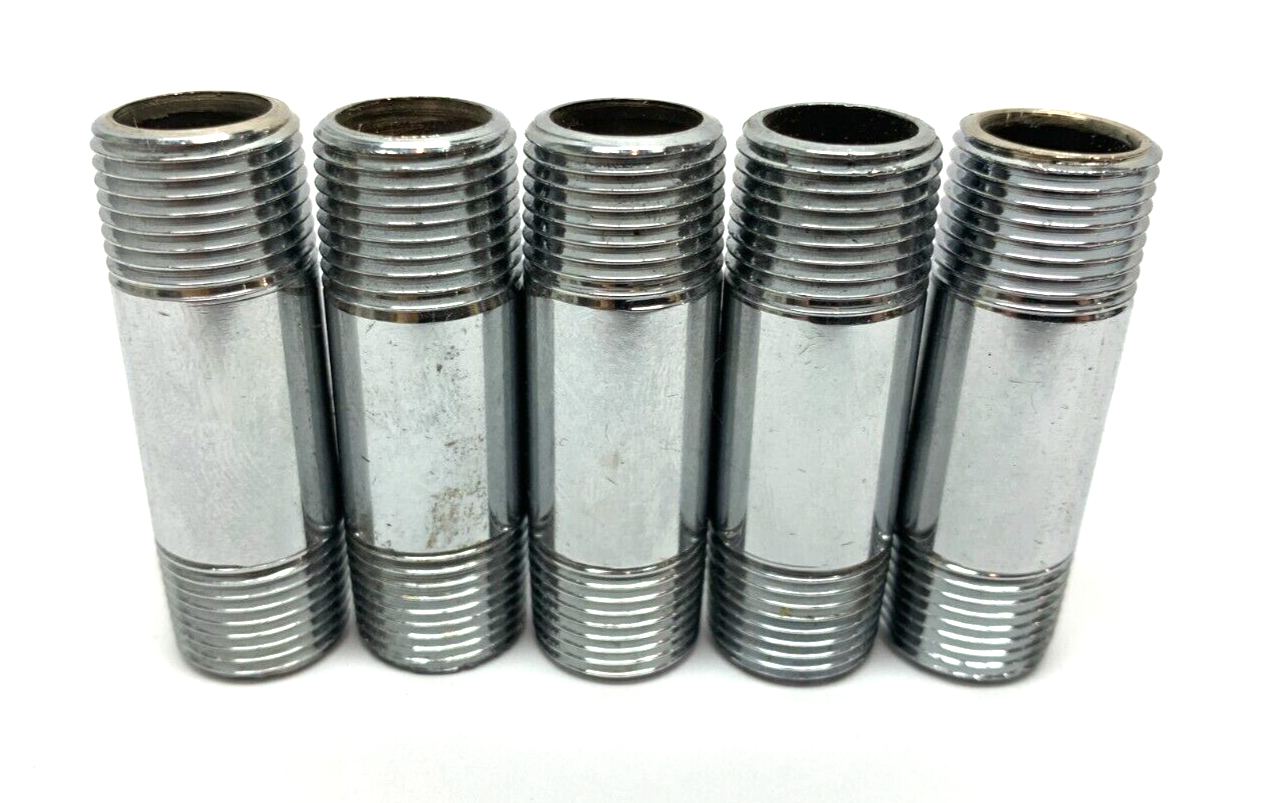 3/8" x 2" Chrome Nipple Threaded LOT OF 5 - Maverick Industrial Sales