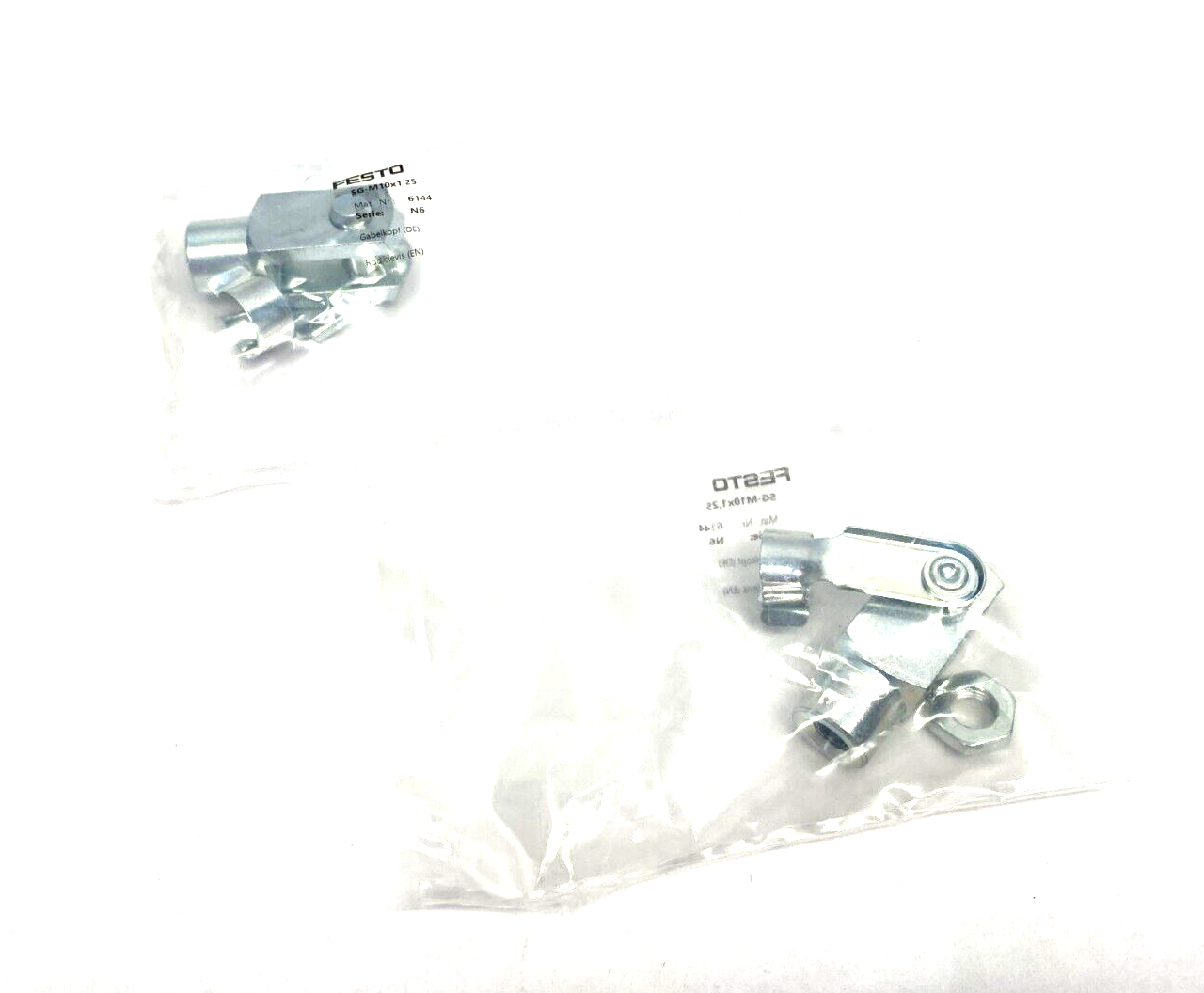 Festo SG-M10x1,25 Rod Clevis 6144 LOT OF 2 - Maverick Industrial Sales