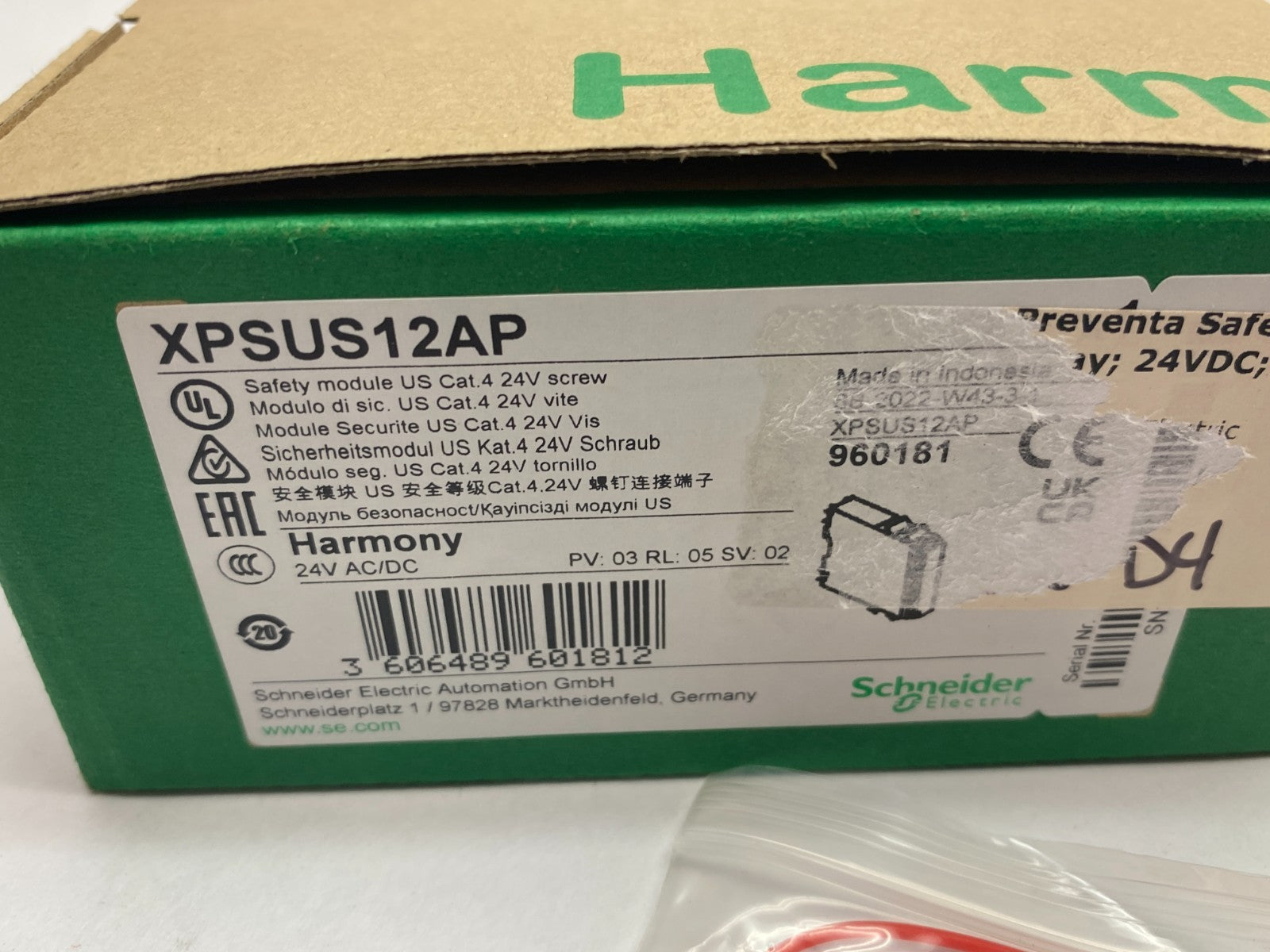 Schneider Electric XPSUS12AP Harmony XPSU Safety Module Cat 4 - Maverick Industrial Sales