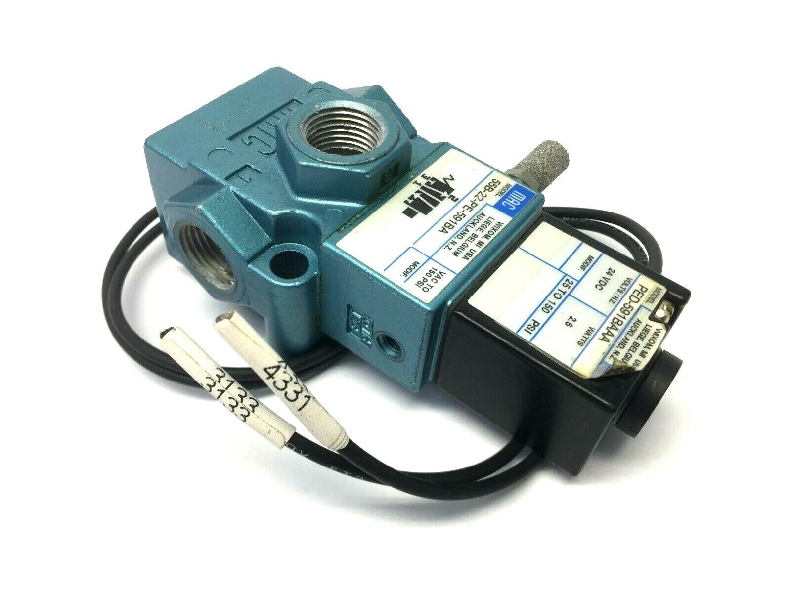 Mac Valves 55B-22-PE-591BA Solenoid Valve 24V - Used - Maverick Industrial Sales