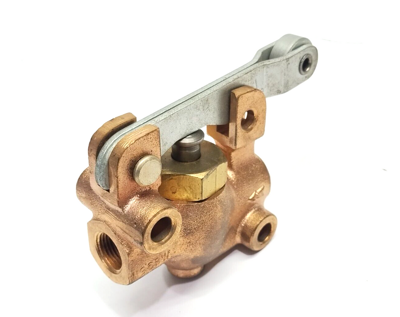 Schrader 1196BW Roller Operated Brass Poppet Valve 3/8" NPT 01196 0089 - Maverick Industrial Sales