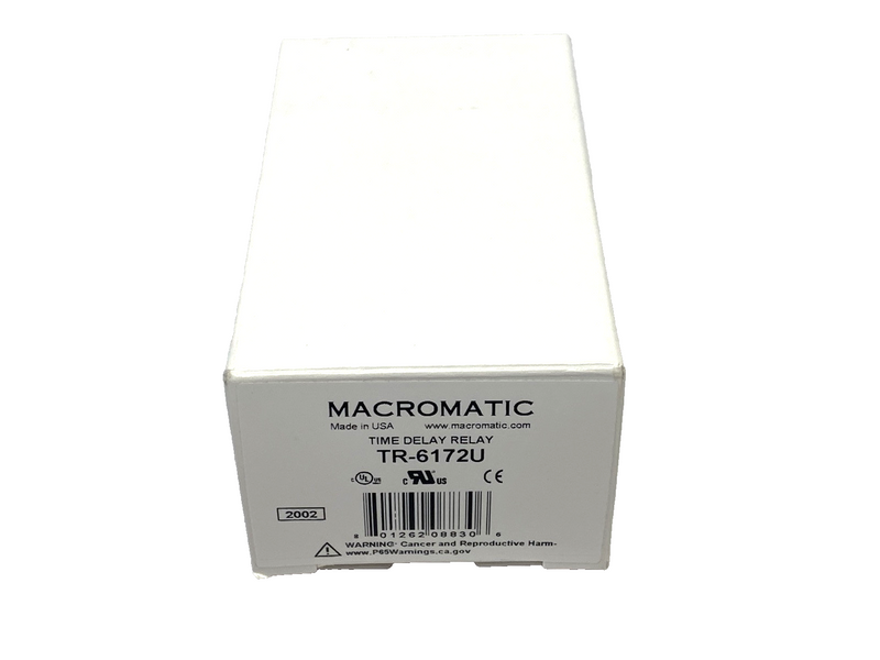 Macromatic TR-6172U Single Shot Time Delay Relay 10A DPDT 50Ms – 100Hrs 11-Pin - Maverick Industrial Sales