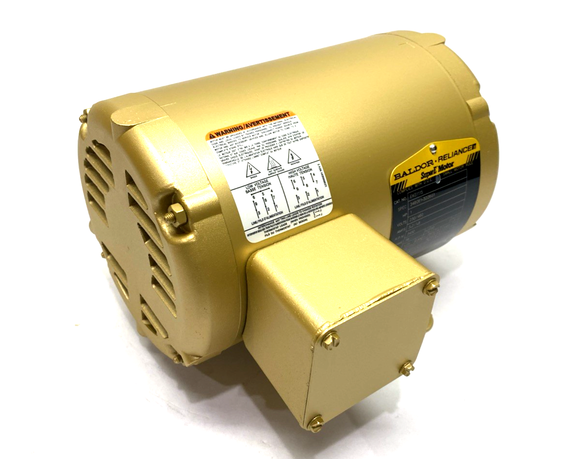 EM31115 | Baldor Super-E Motor 1HP, 3PH, 60HZ, 56 Frame, 230/460V 34B061-3226G1 - New – Open box - Maverick Industrial Sales