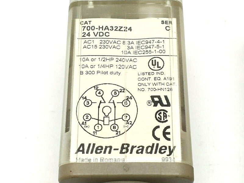 Allen Bradley 700-HA32Z24 Ser. C Ice Cube Relay w/ 700-HN200 Ser. C  Base Socket - Maverick Industrial Sales