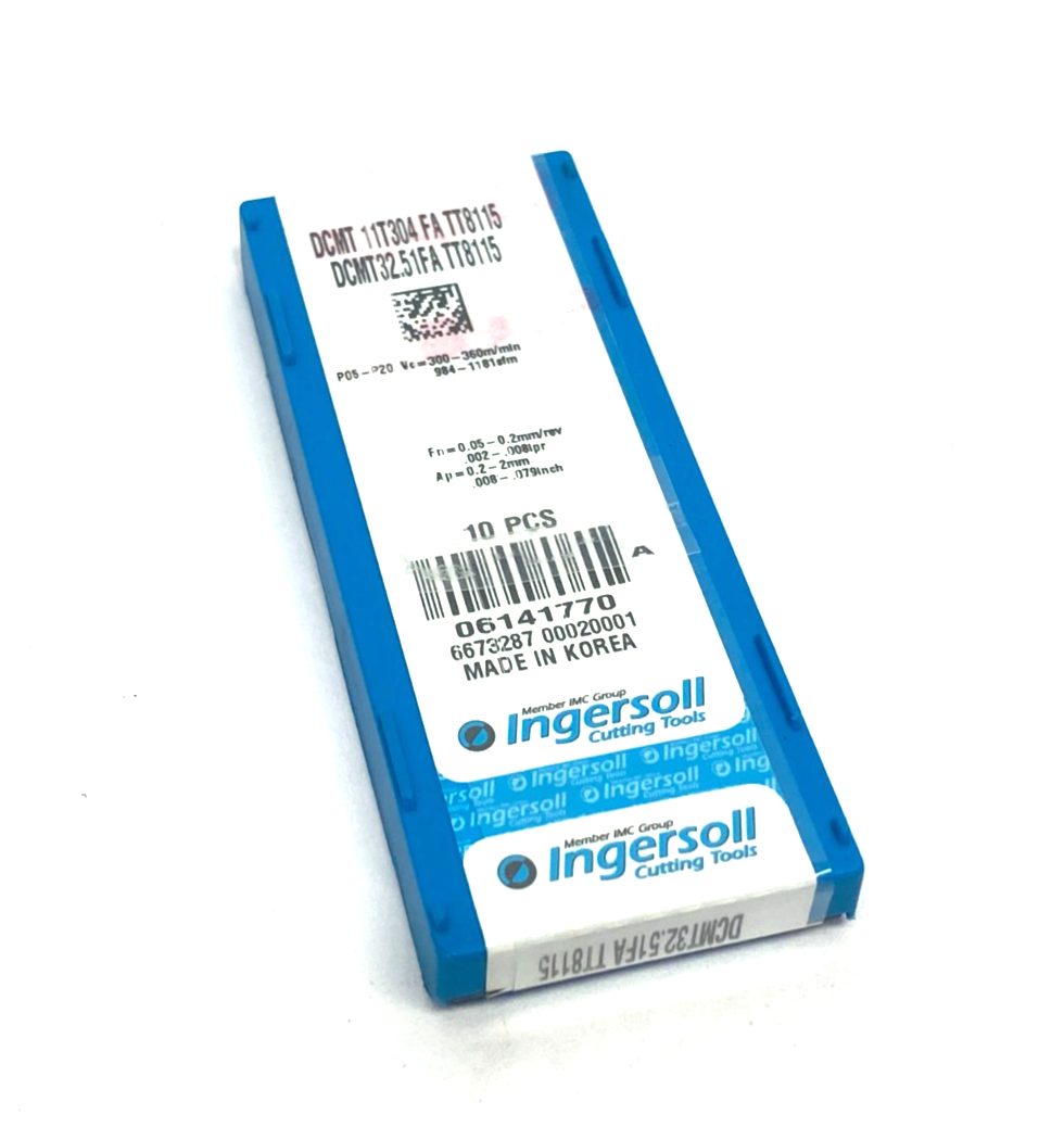 Ingersoll DCMT32.51FA TT8115 ISOTurn Chipbreaker Inserts 06141770 PKG OF 10 - Maverick Industrial Sales