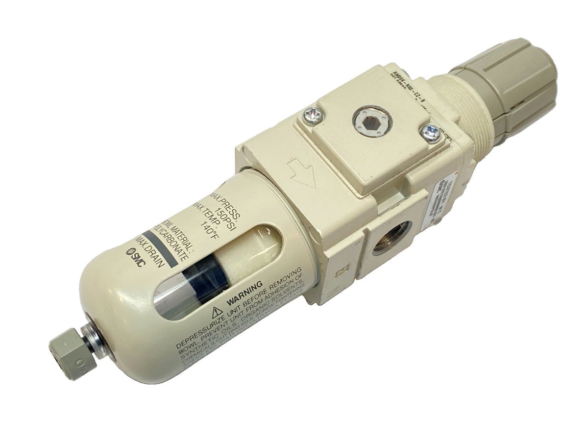 SMC AW20K-N02-CZ-B Modular Pneumatic Filter Regulator 1/4" NPT - Maverick Industrial Sales