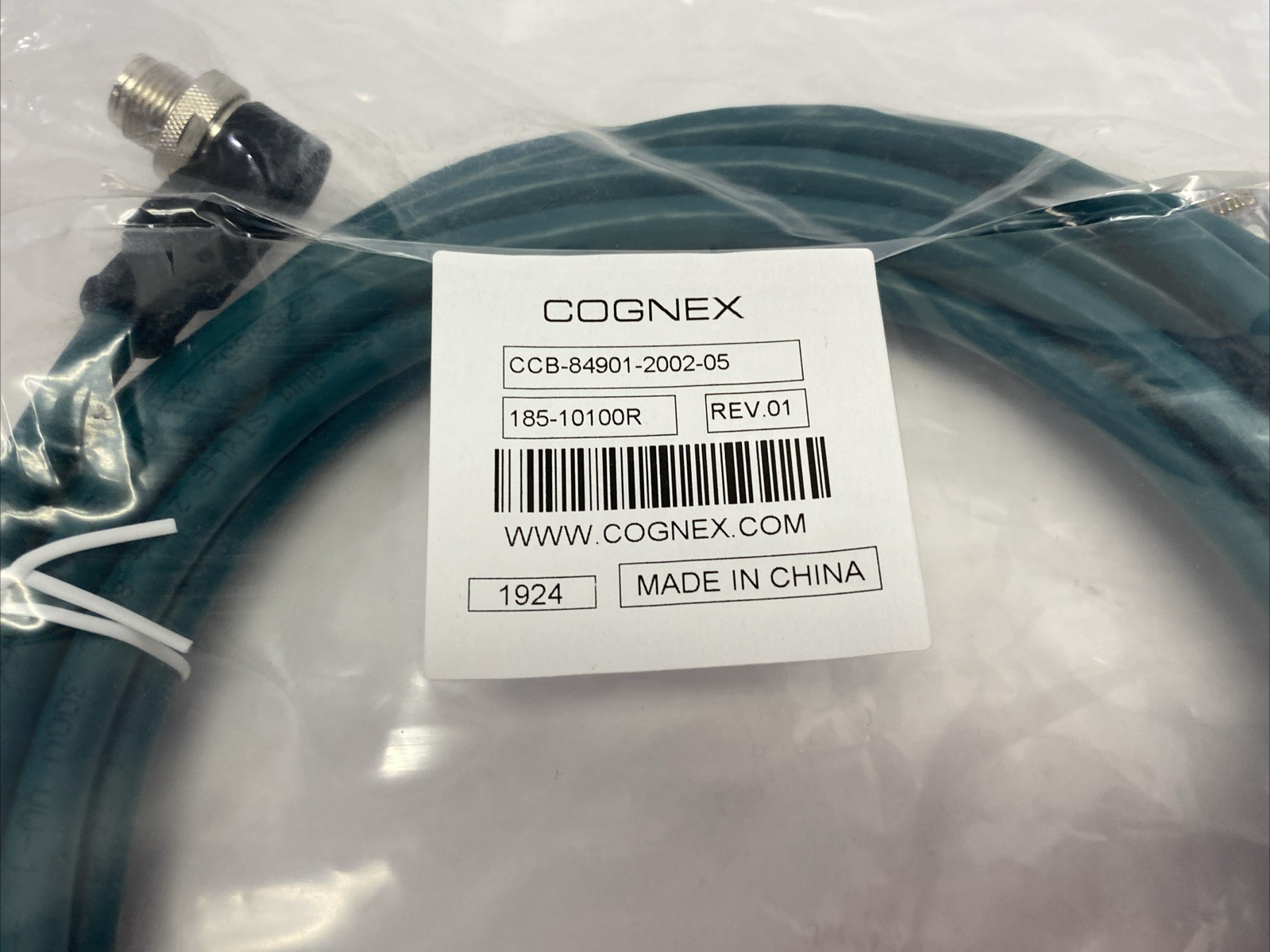 CCB-84901-2002-05 | Cognex Ethernet Cable Double Ended M12 to RJ45 185-10100R - New - Maverick Industrial Sales