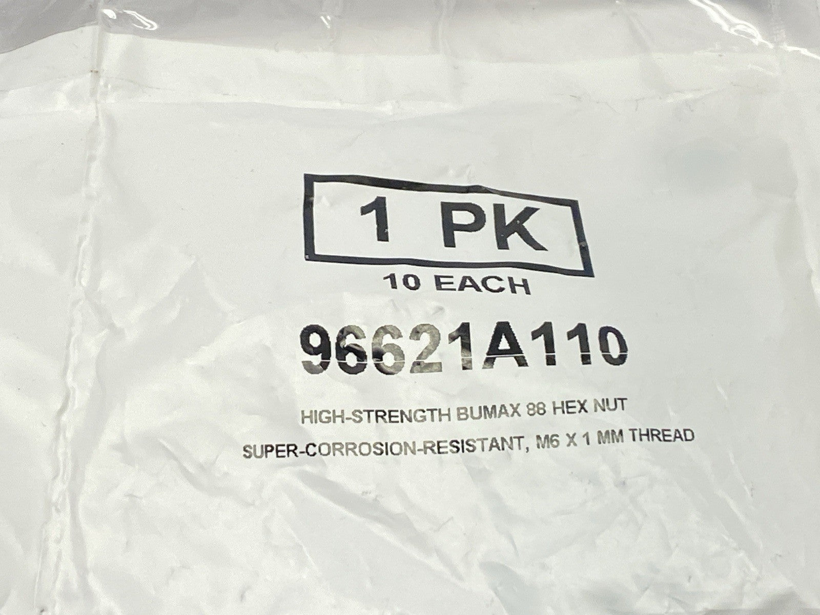 96621A110 High-Strength Bumax 88 Hex Nut M6 x 1 mm LOT OF 30 - Maverick Industrial Sales