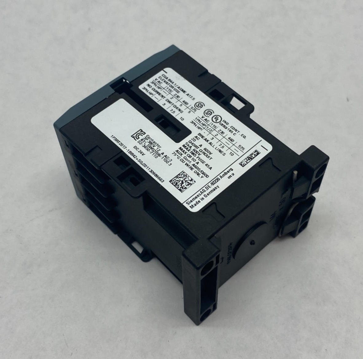 Siemens 3RT2017-1BB42 SIRIUS Power Contactor 3-Pole - Maverick Industrial Sales