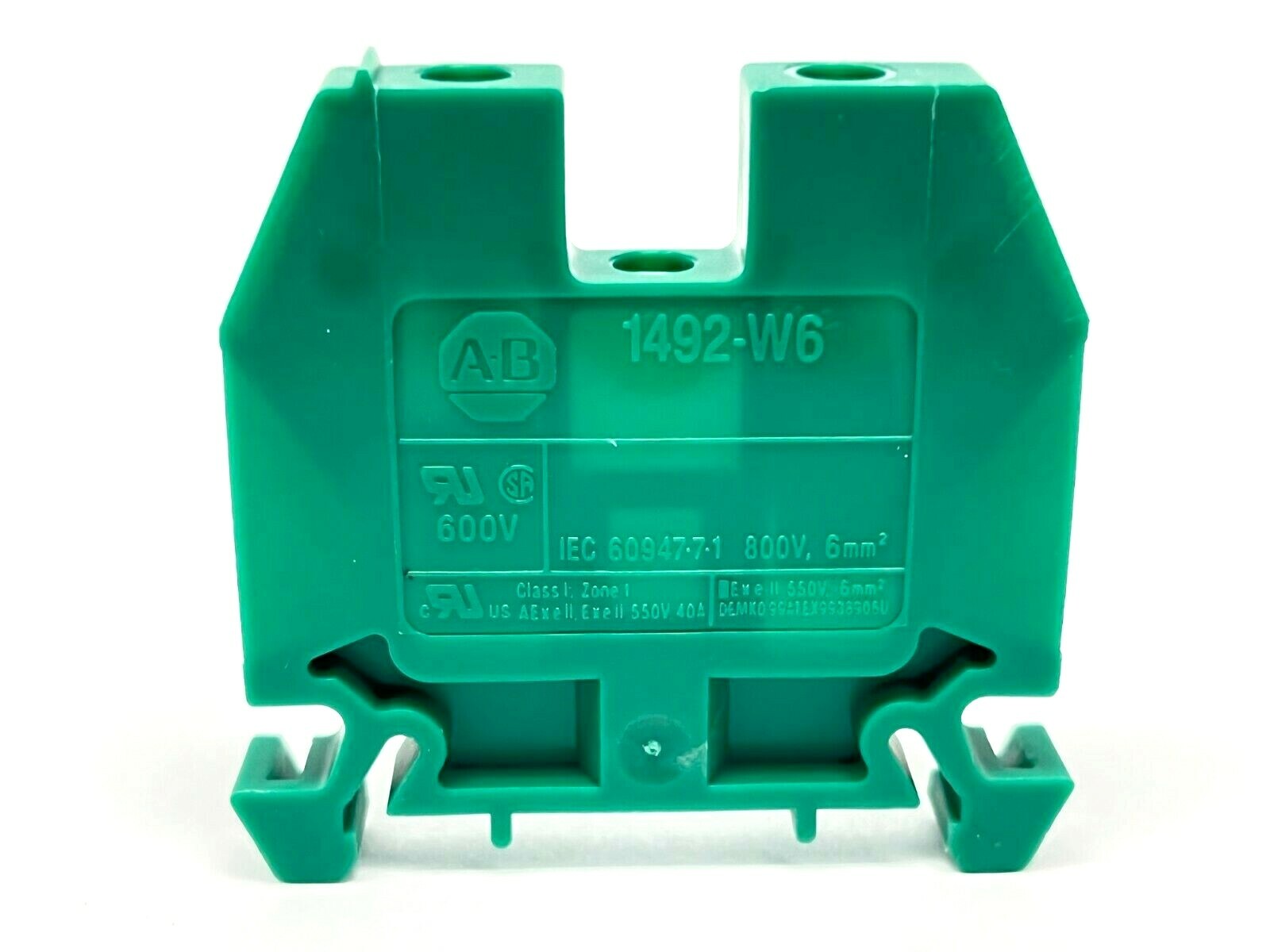 Allen Bradley 1492-W6-G Ser C Terminal Blocks Green LOT OF 2 - Maverick Industrial Sales