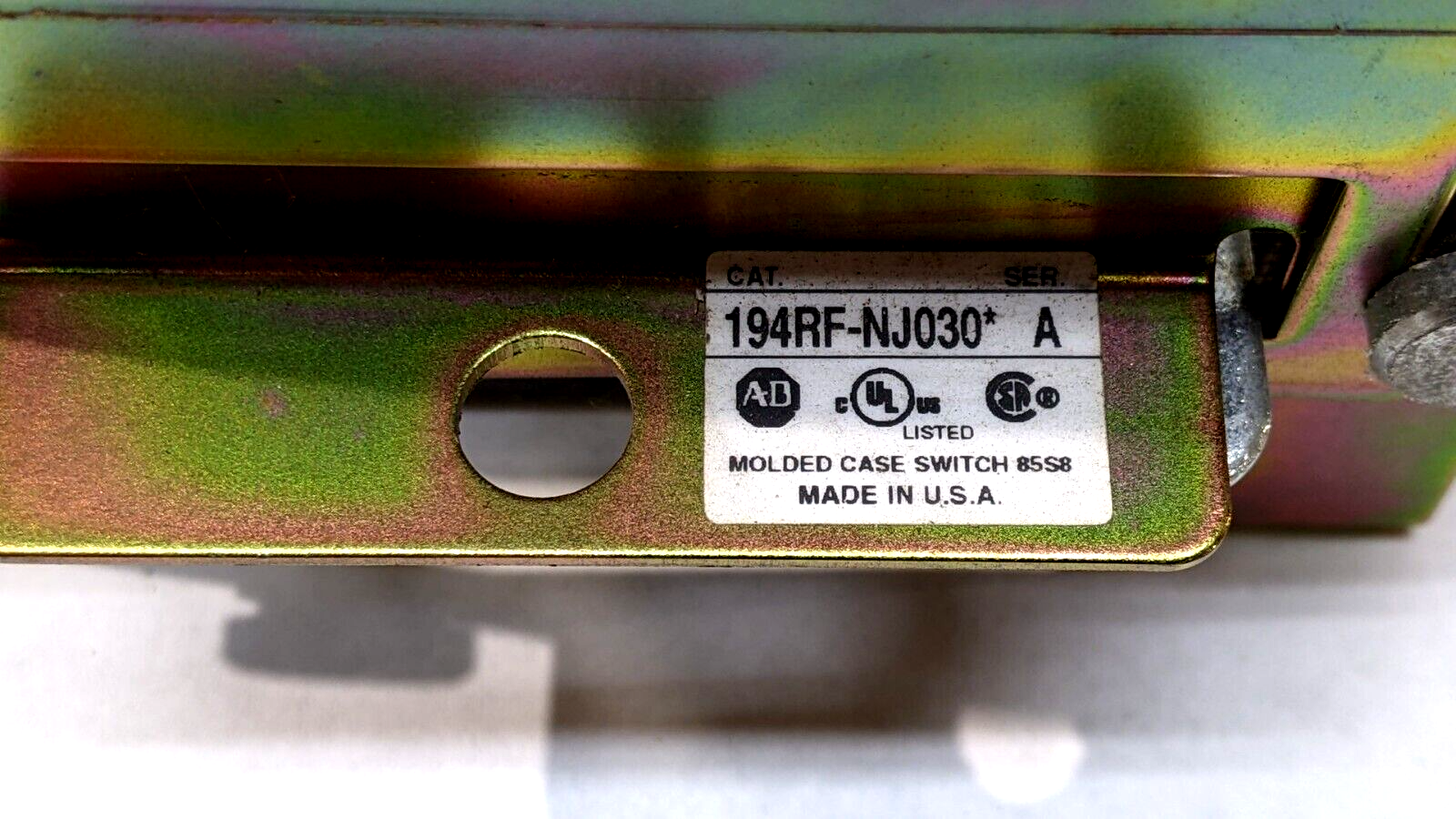 Allen Bradley 194R-NJ030P3 Ser B Fused Rotary Disconnect Switch MISSING COVER - Maverick Industrial Sales