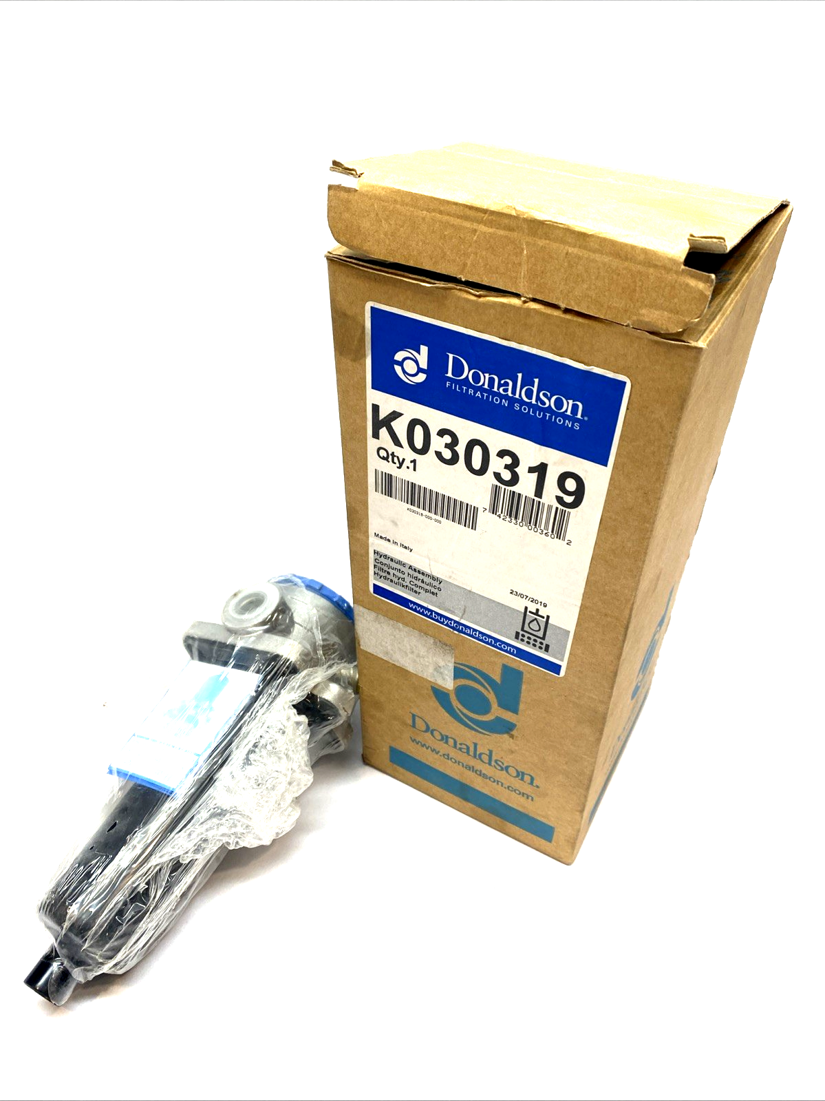 Donaldson K030319 Hydraulic Return Filter Assembly, 10 GPM 36µm, 3/4-16 UN - Maverick Industrial Sales