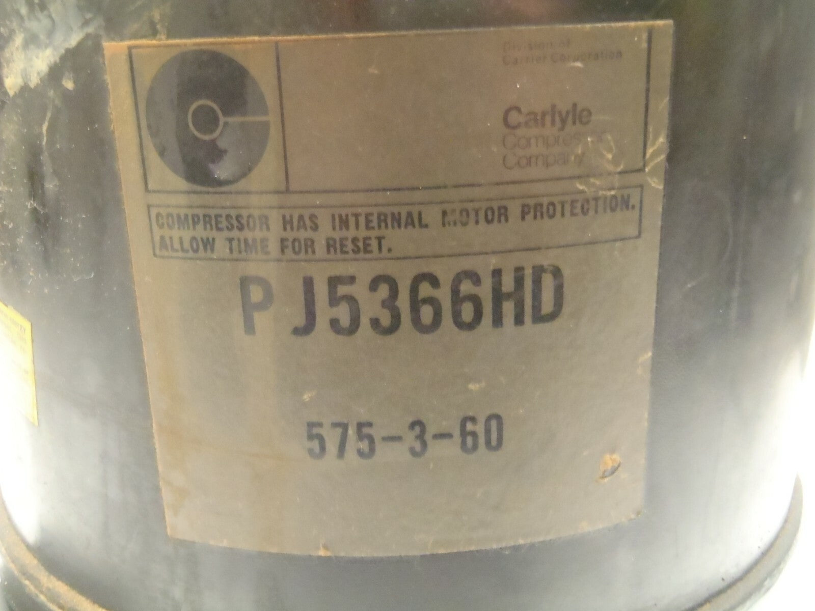 Carlyle PJ5366HD Compressor 575-3-60 - Maverick Industrial Sales