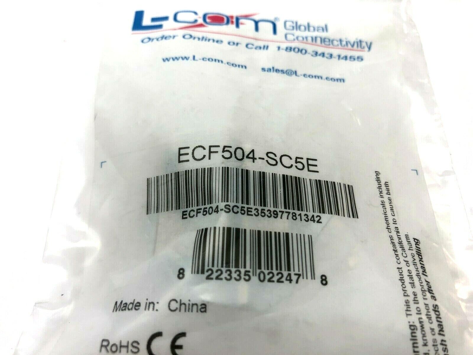 L-Com ECF504-SC5E Modular Coupler CAT 5E w/ Shield - Maverick Industrial Sales