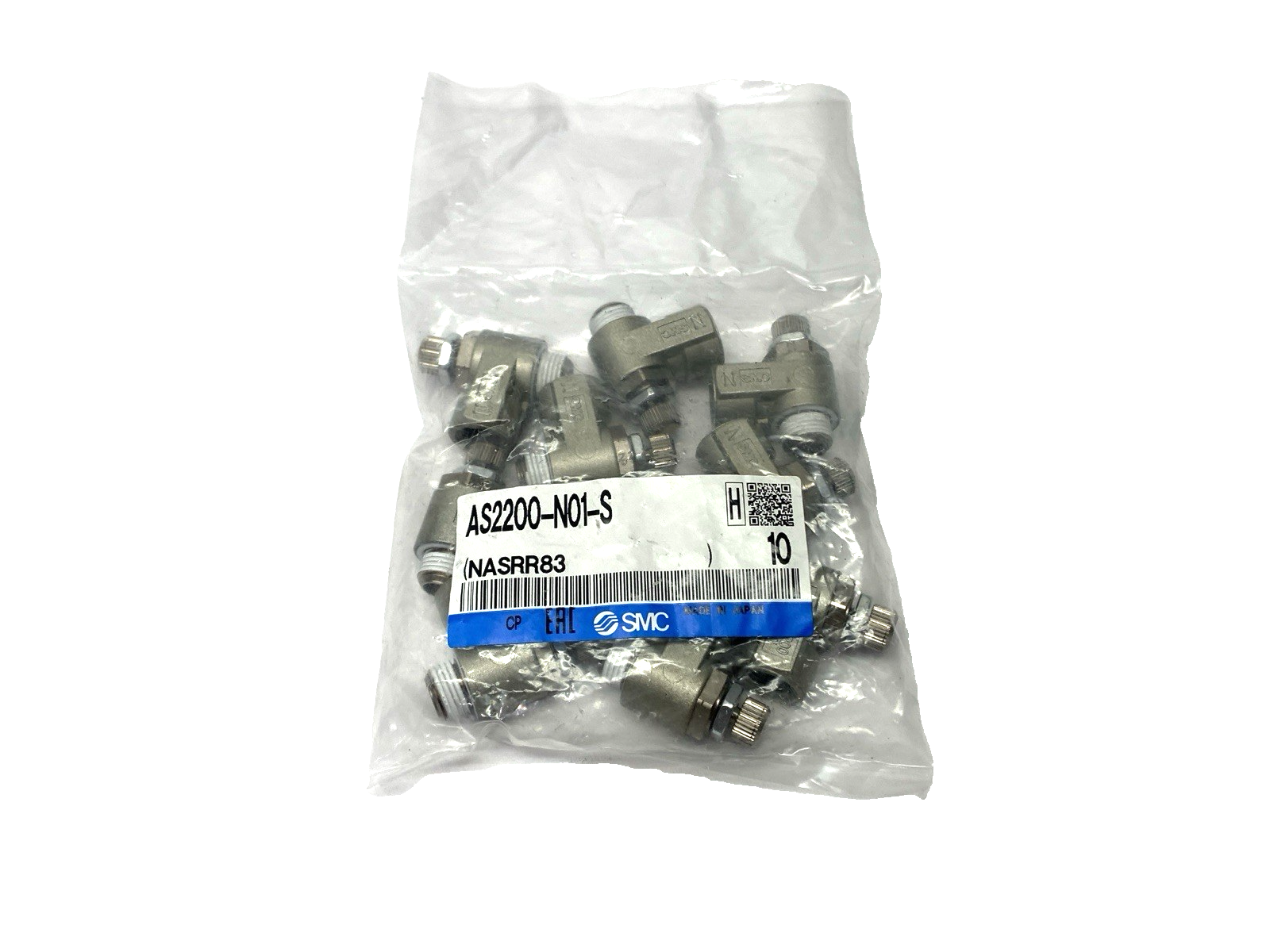 AS2200-N01-S | SMC Pneumatic Speed Control Valve 1/8" NPT PACKAGE OF 10 - New - Maverick Industrial Sales