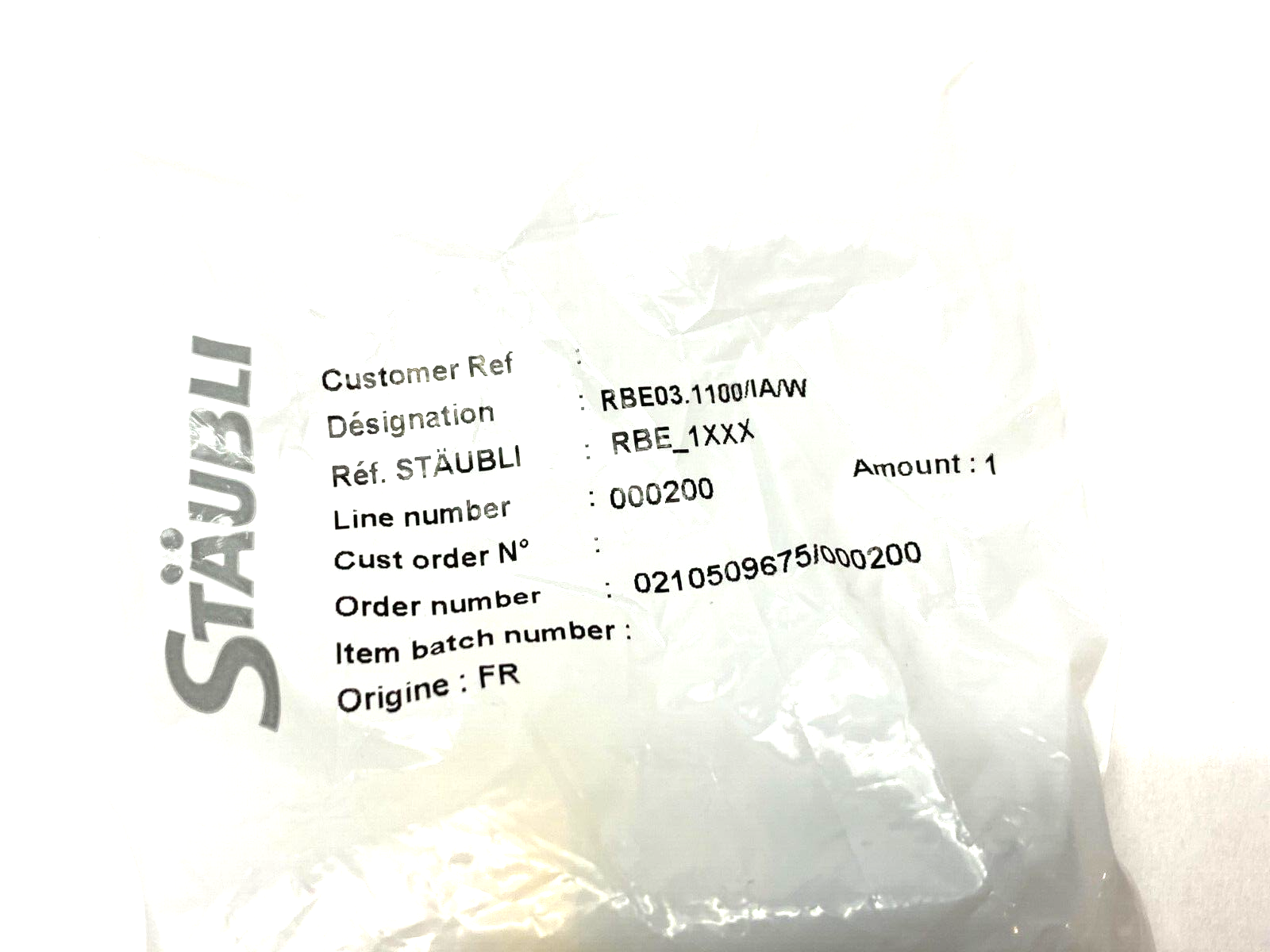 Stäubli RBE03.1100/IA/W Modular Quick Connect/Release Coupling RBE_1XXX - Maverick Industrial Sales