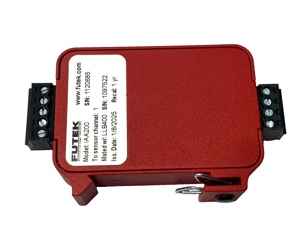 Futek IAA200 Strain Gauge Analog Amplifier, IP40, 16-26VDC, FSH04940 - Maverick Industrial Sales