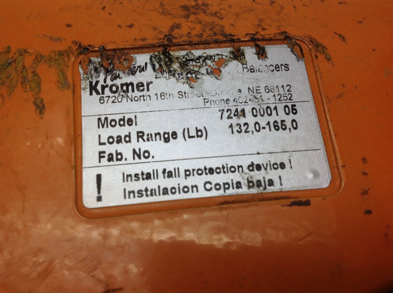 Packers Kromer 7241-05 Zero Gravity Tool Balancer 132-165 LB - Maverick Industrial Sales