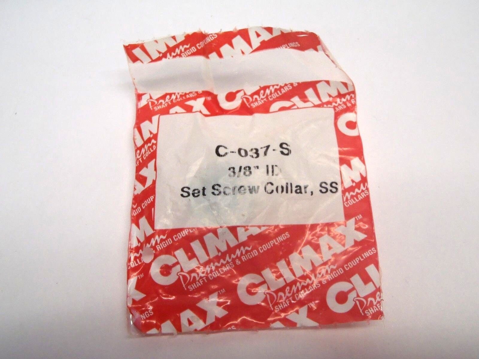 Climax C-037-S ⅜” ID Set Screw Collar SS LOT OF 8 - Maverick Industrial Sales