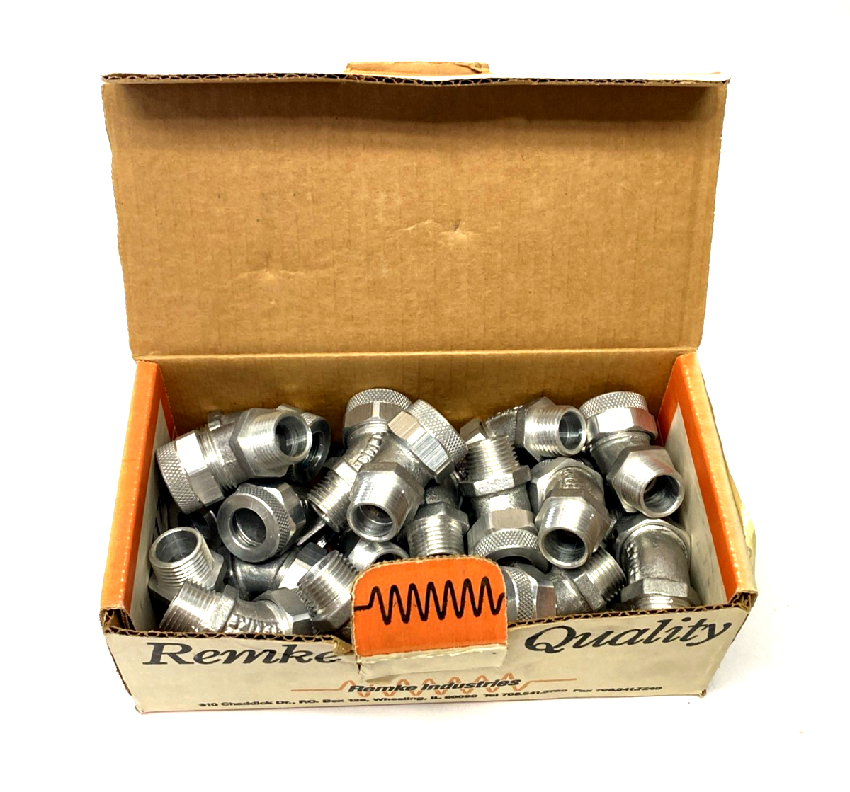 Remke RSR-45100-W Grip-less Cord Bushing, 45 Deg. 1/2" NPT, Aluminum BOX OF 25 - Maverick Industrial Sales