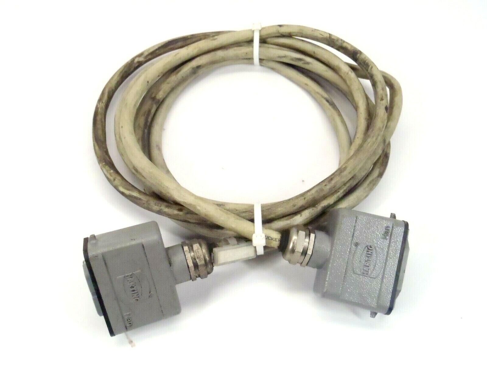 Harting Han 12' foot Extension Cable Male Female Ends - Maverick Industrial Sales
