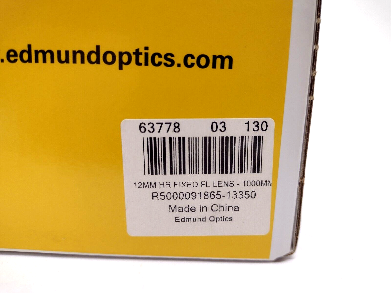 Edmund Optics LEC 63778 12mm, 400-2000mm Primary WD HR Fixed Focal Length Lens - New - Maverick Industrial Sales