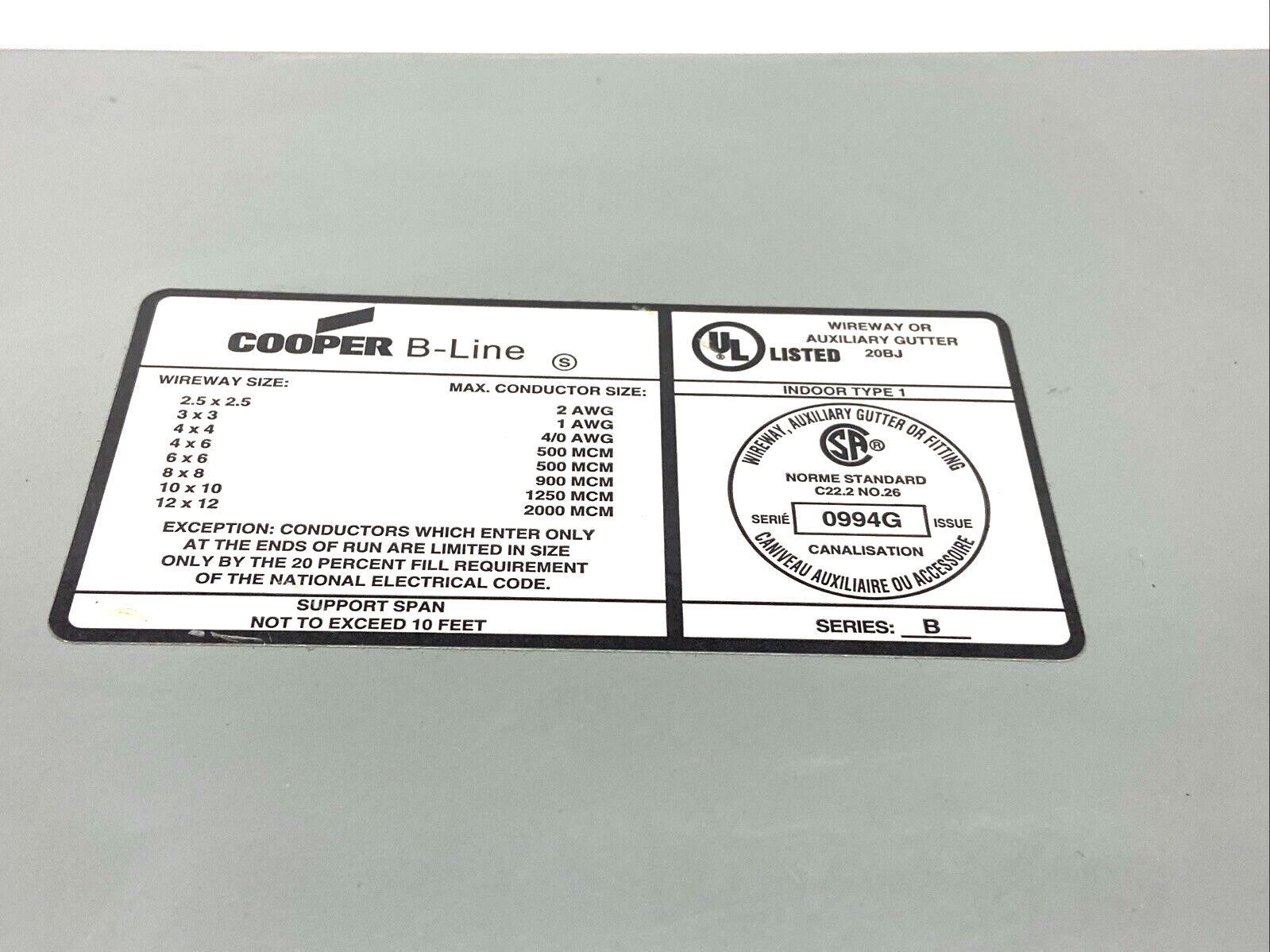 Cooper B-Line 66 FTF Screw Cover Wireway - Maverick Industrial Sales