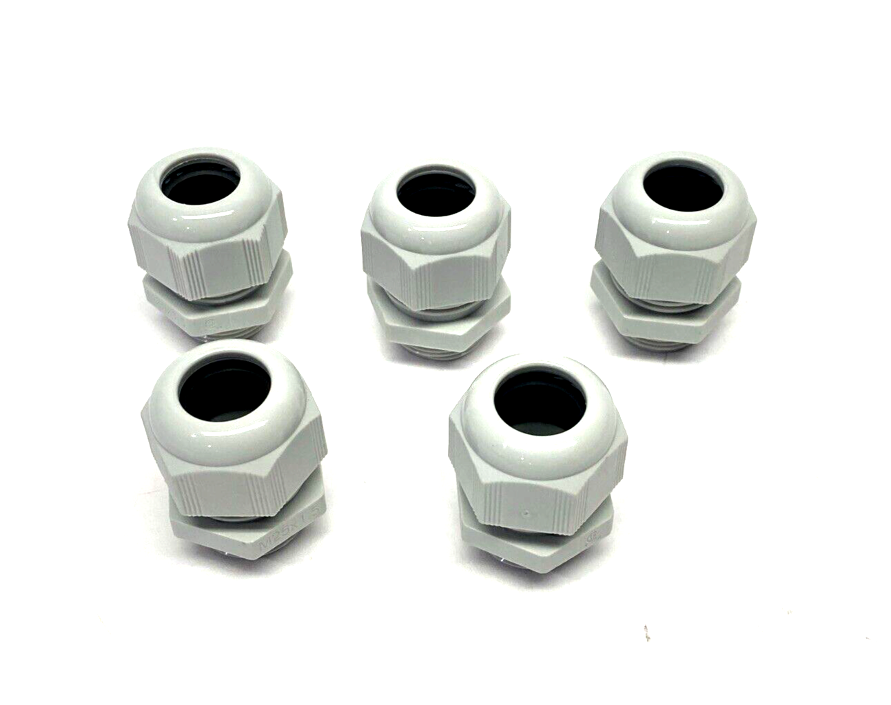 Bimed BHPM-13 Cable Gland M25x1.5, 11-17mm Dia. Cable, Gray Polyamide, LOT OF 5 - Maverick Industrial Sales