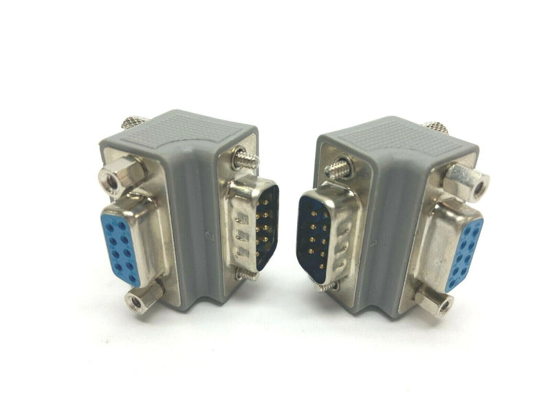 L-Com DG909MF1 9 D Sub Right Angle Adapter Male to Female LOT OF 2 - Maverick Industrial Sales